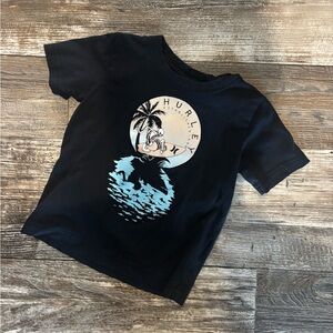 Hurley Black Kids T-Shirt with Surf Graphic